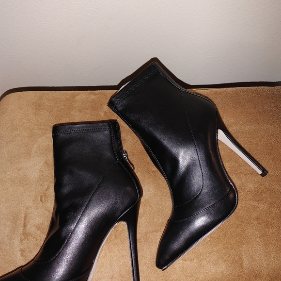 Black Stiletto Ankle Booties - Picture 4 of 4